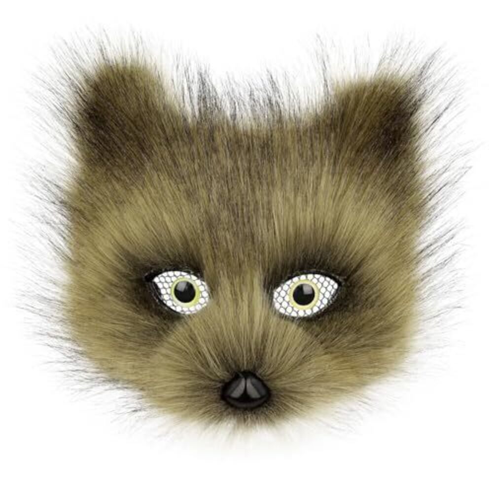 8908 Therian Furry Faux Fur Fox Cat Mask Halloween Animal Theme Costume